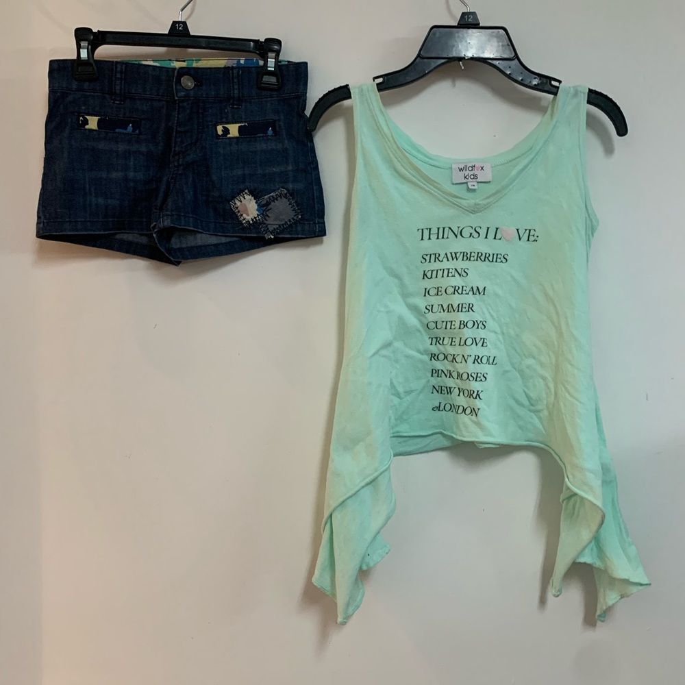 Juicy Couture soft Denim Short and Wildfox Flowy Tank